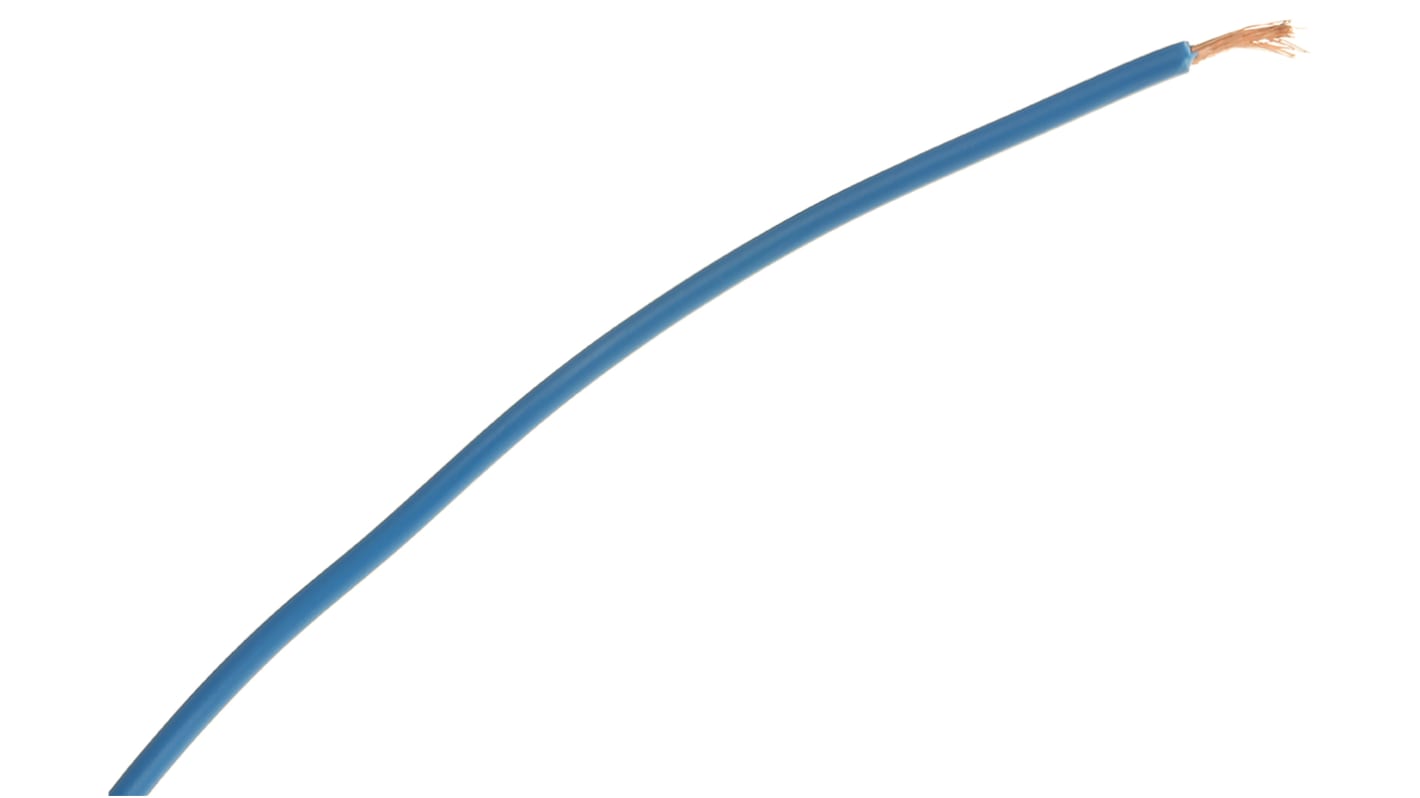 RS PRO 蓝色电线, 0.26mm², 100m长, 23AWG, 250 V, 最高+105°C, PVC绝缘