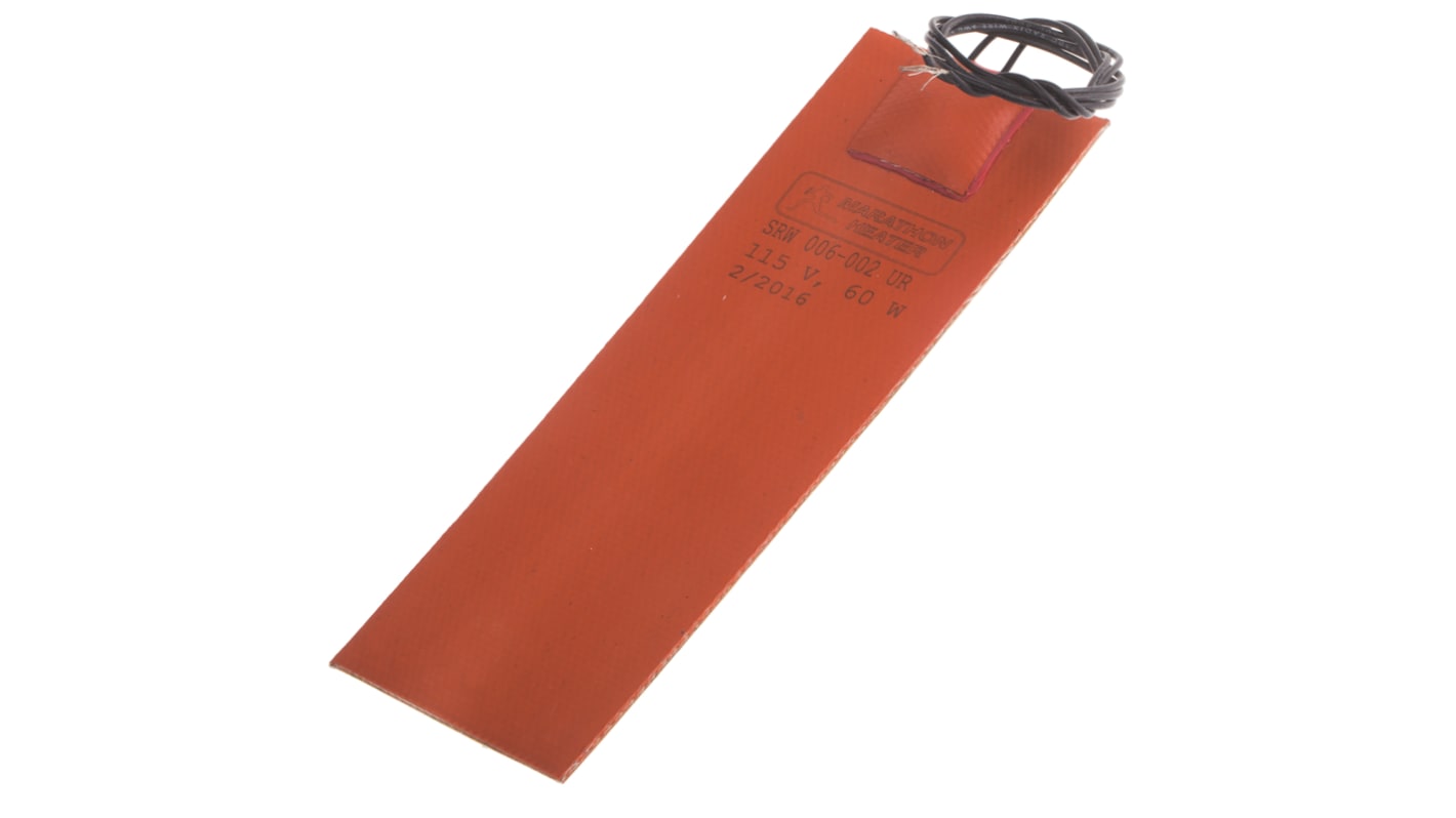 RS PRO Silicone Heater Mat, 60 W, 6 x 2in, 115 V ac