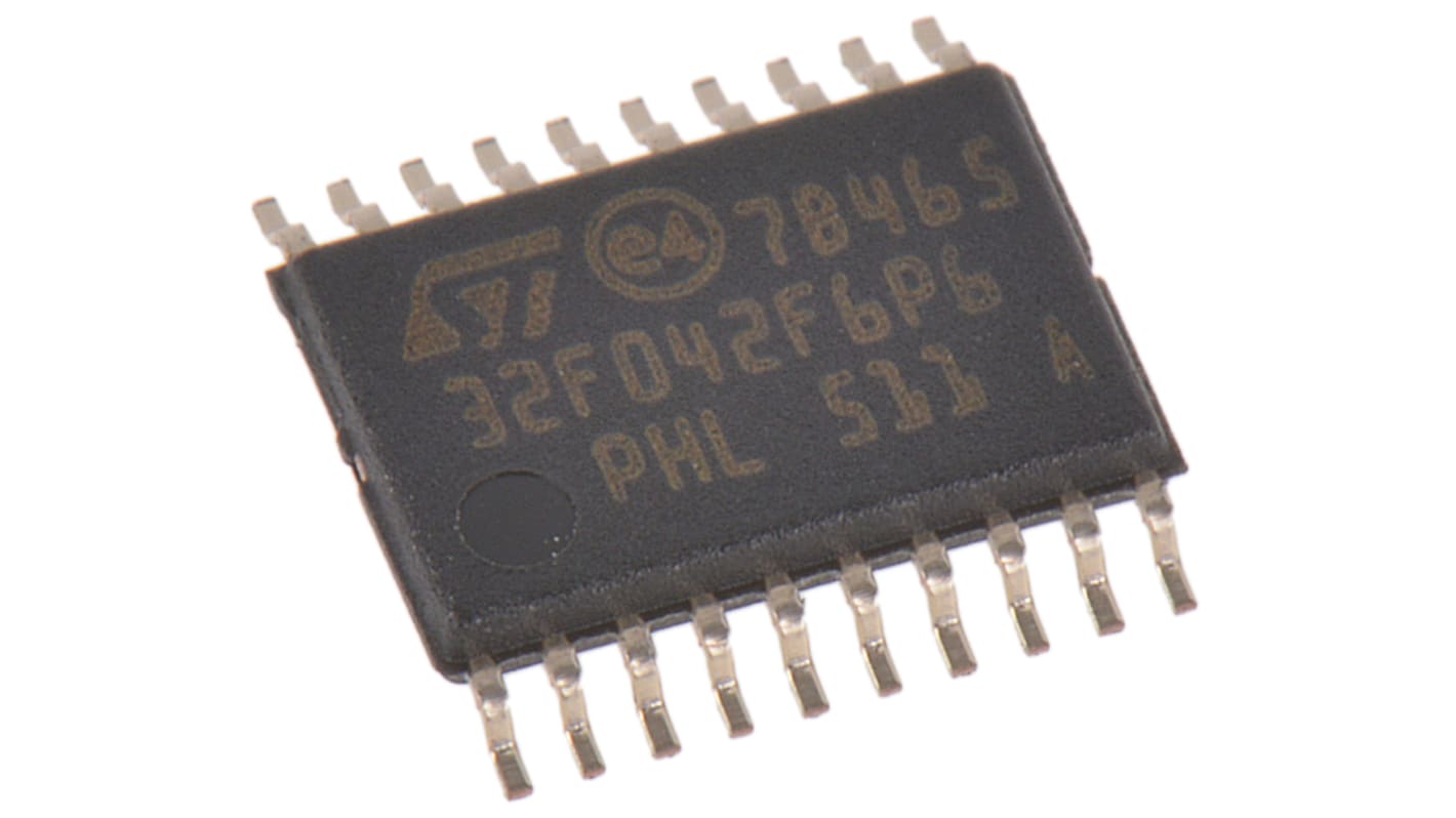 STMicroelectronics, 32bit ARM Cortex M0, STM32F0 Microcontroller, 48MHz, 32 kB Flash, 20-Pin TSSOP