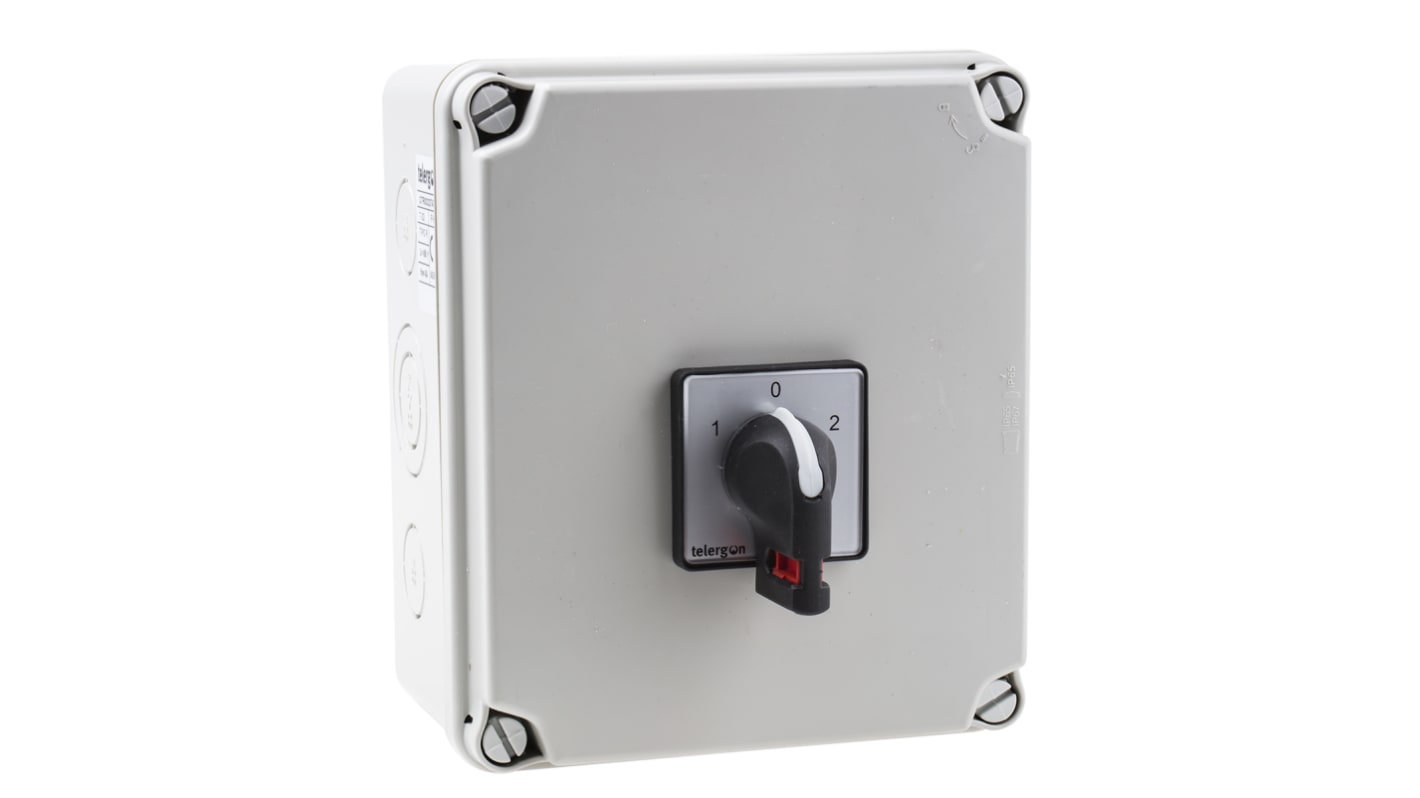 RS PRO 2P Pole Isolator Switch - 40A Maximum Current, 18.5kW Power Rating, IP65