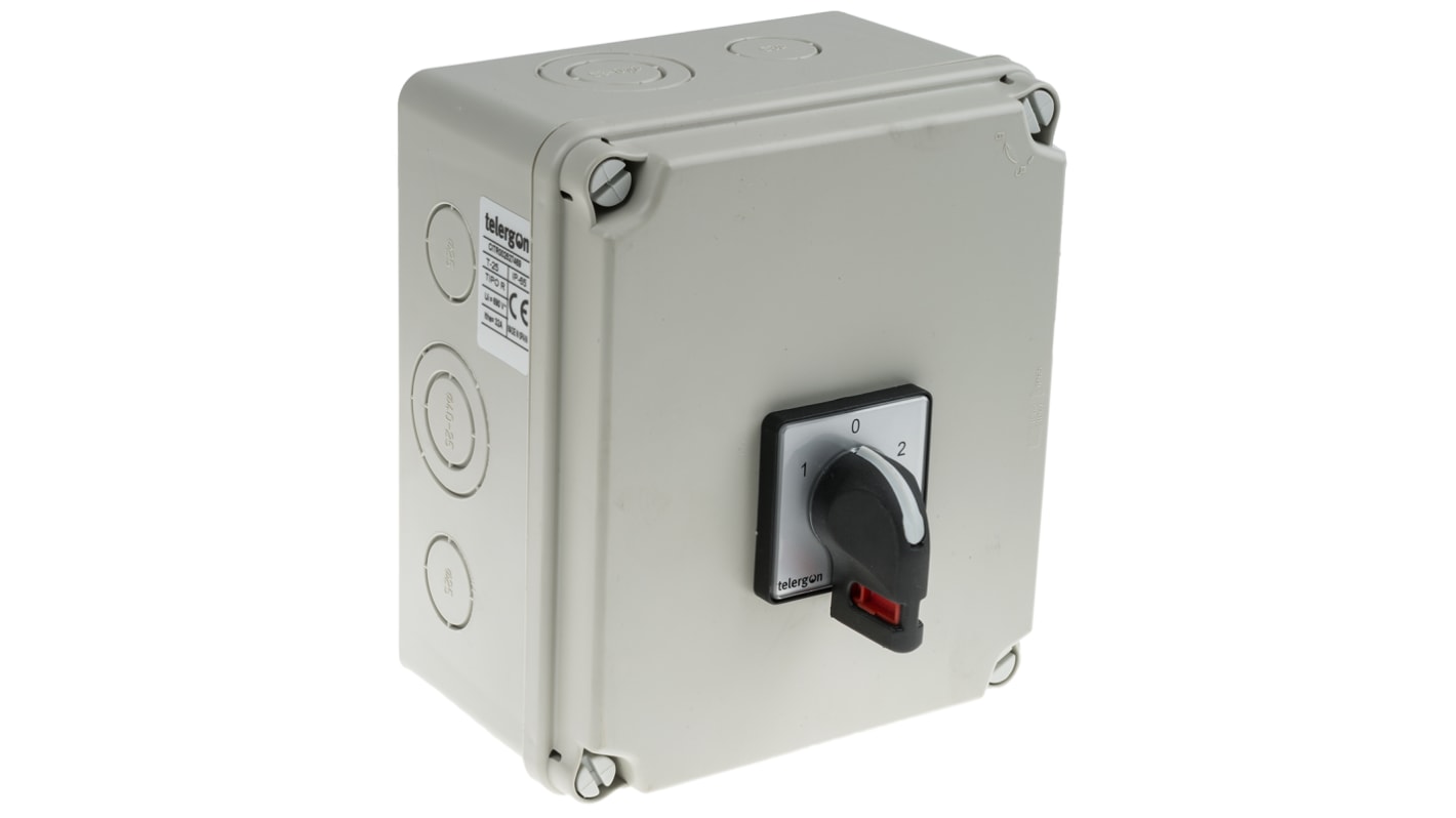 RS PRO アイソレータスイッチ, 2P極, 32A, 15kW, IP65