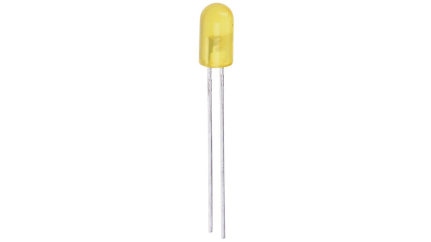 LED Giallo Kingbright, PCB, 2,5 V, 5 mm (T-1 3/4)