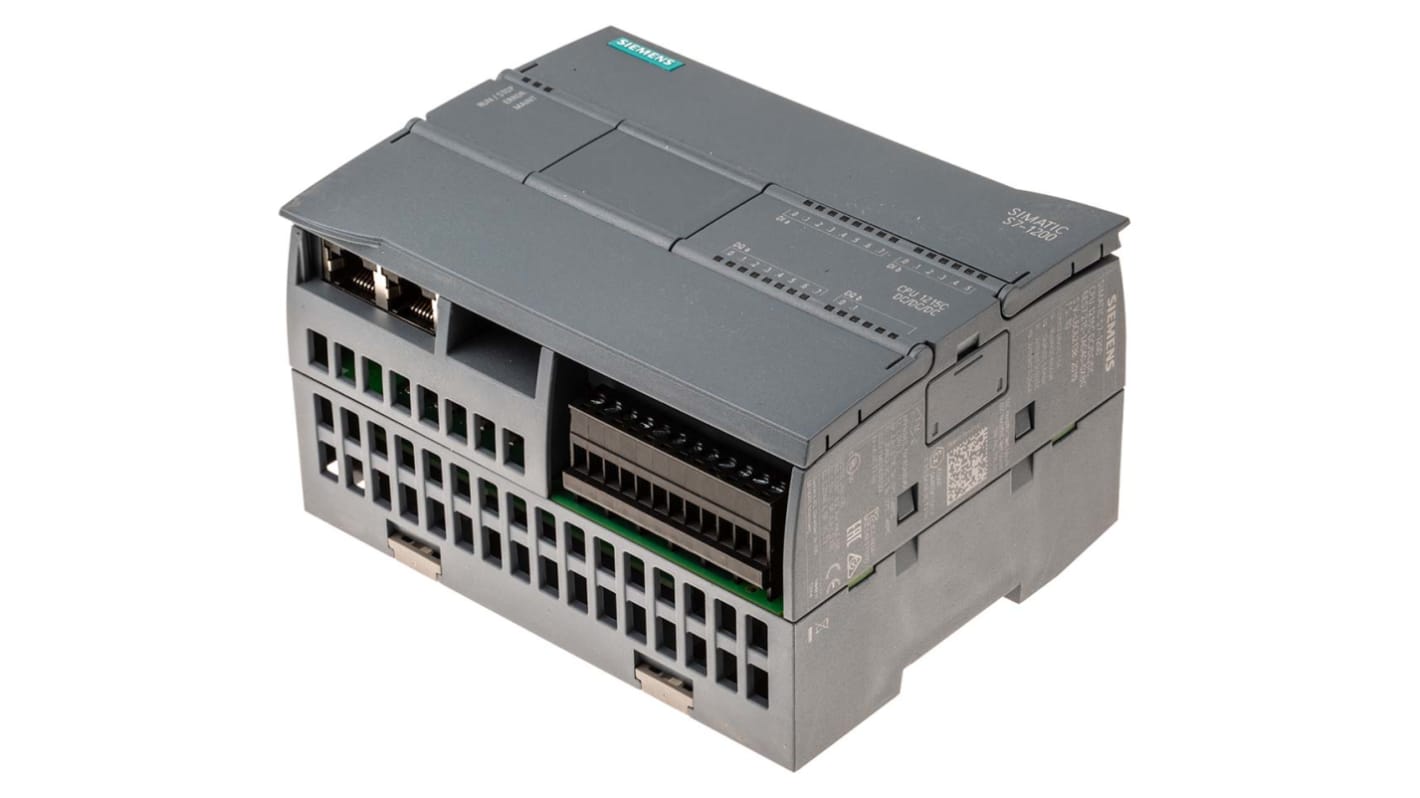 Rs-Online CPU PLC Siemens SIMATIC S7-1200 ingressi: 14 (digitale 2 interruttori come analogico) uscite: 10 (uscita digitale