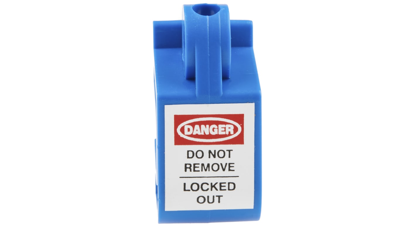 RS PRO Blue 1-Lock ABS Universal Miniature Circuit Breaker Lockout, 8mm Shackle, 10mm Attachment