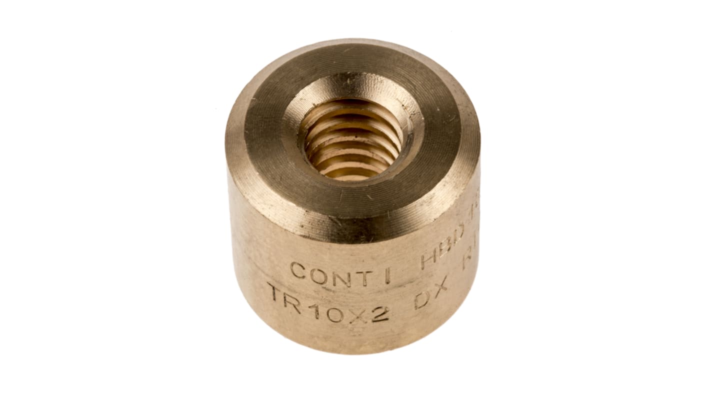 RS PRO Spindelmutter Zylindrisch, 10mm, Außen-Ø: 22mm, Länge: 20mm
