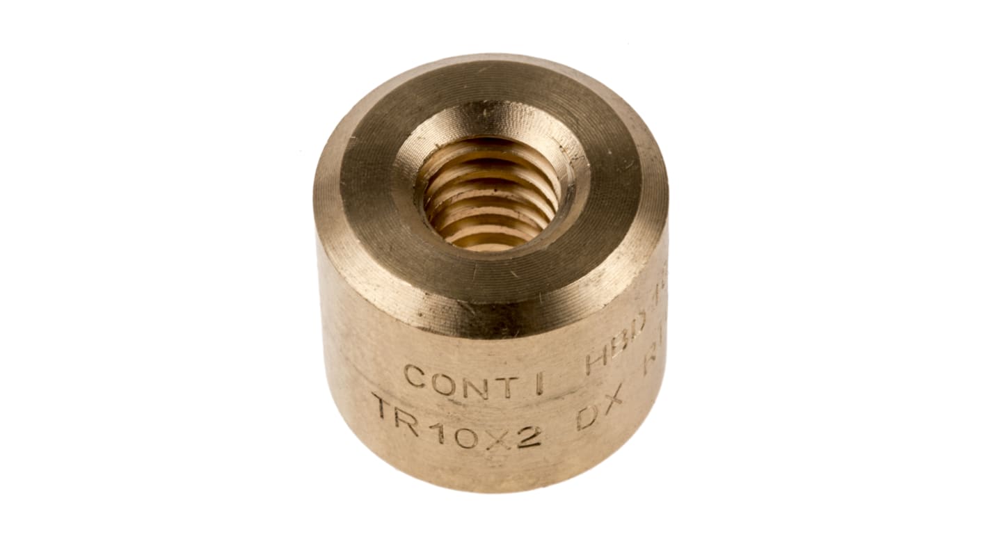 RS PRO Cylindrical Nut For Lead Screw, For Shaft Dia. 10mm