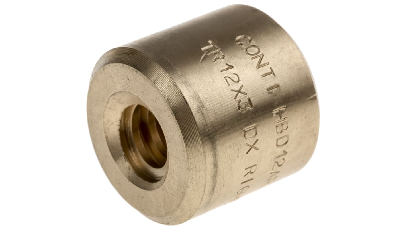 RS PRO Cylindrical Nut For Lead Screw, For Shaft Dia. 12mm