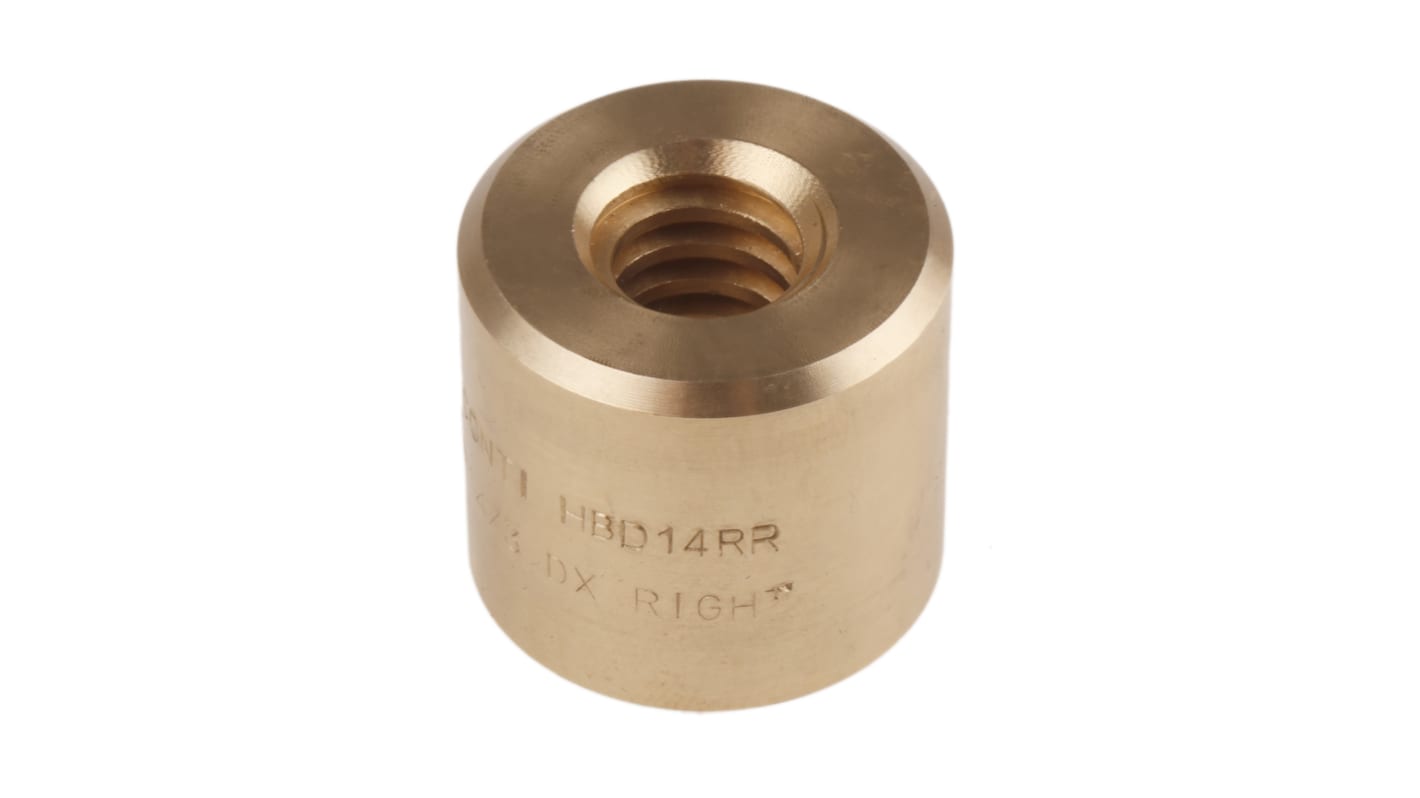 RS PRO Cylindrical Nut For Lead Screw, For Shaft Dia. 14mm