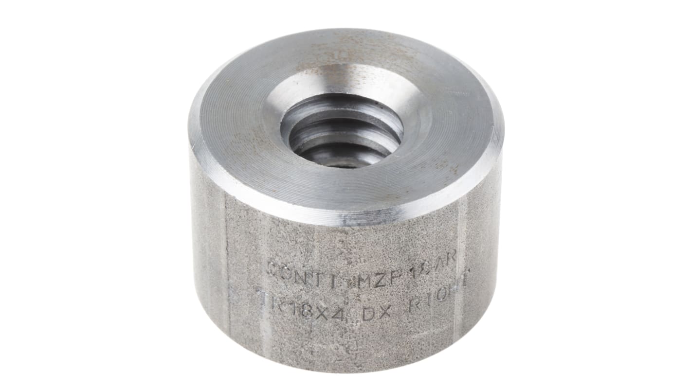 RS PRO Cylindrical Nut For Lead Screw, For Shaft Dia. 18mm