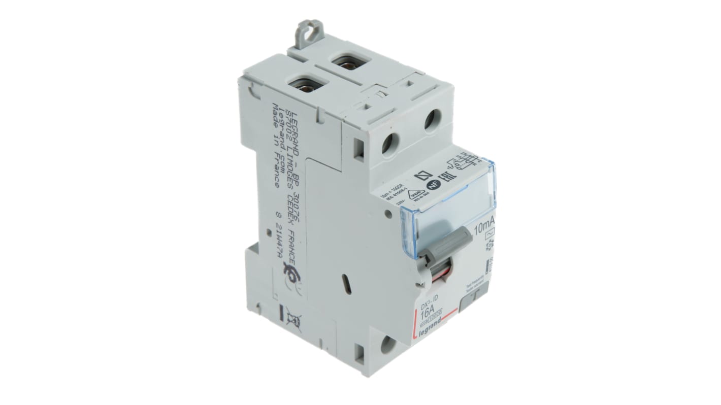 Legrand 16A 1+N RCD, AC型漏电保护器, 10mA灵敏度, 4115系列