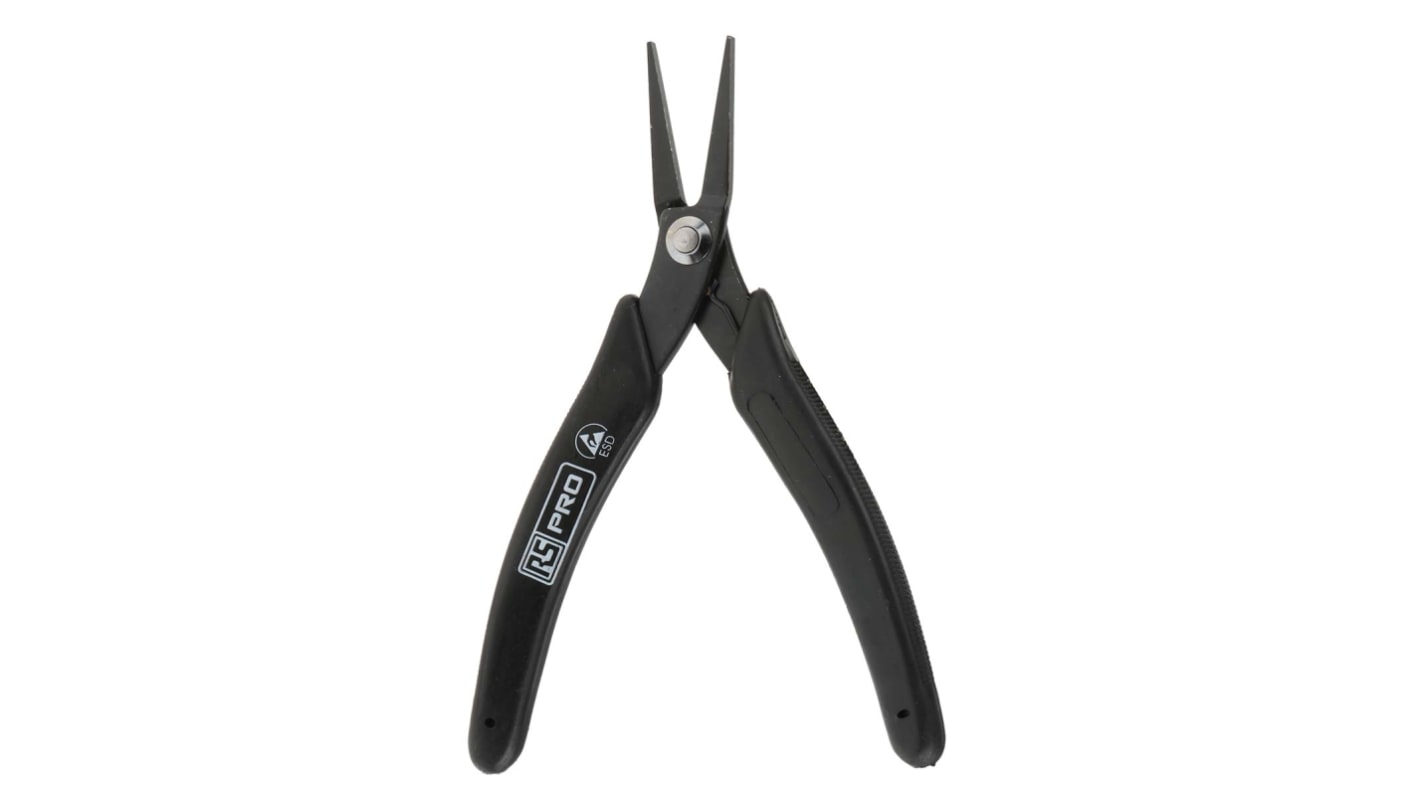 RS PRO Electronics Pliers, Flat Nose Pliers, 150 mm Overall, Straight Tip, ESD