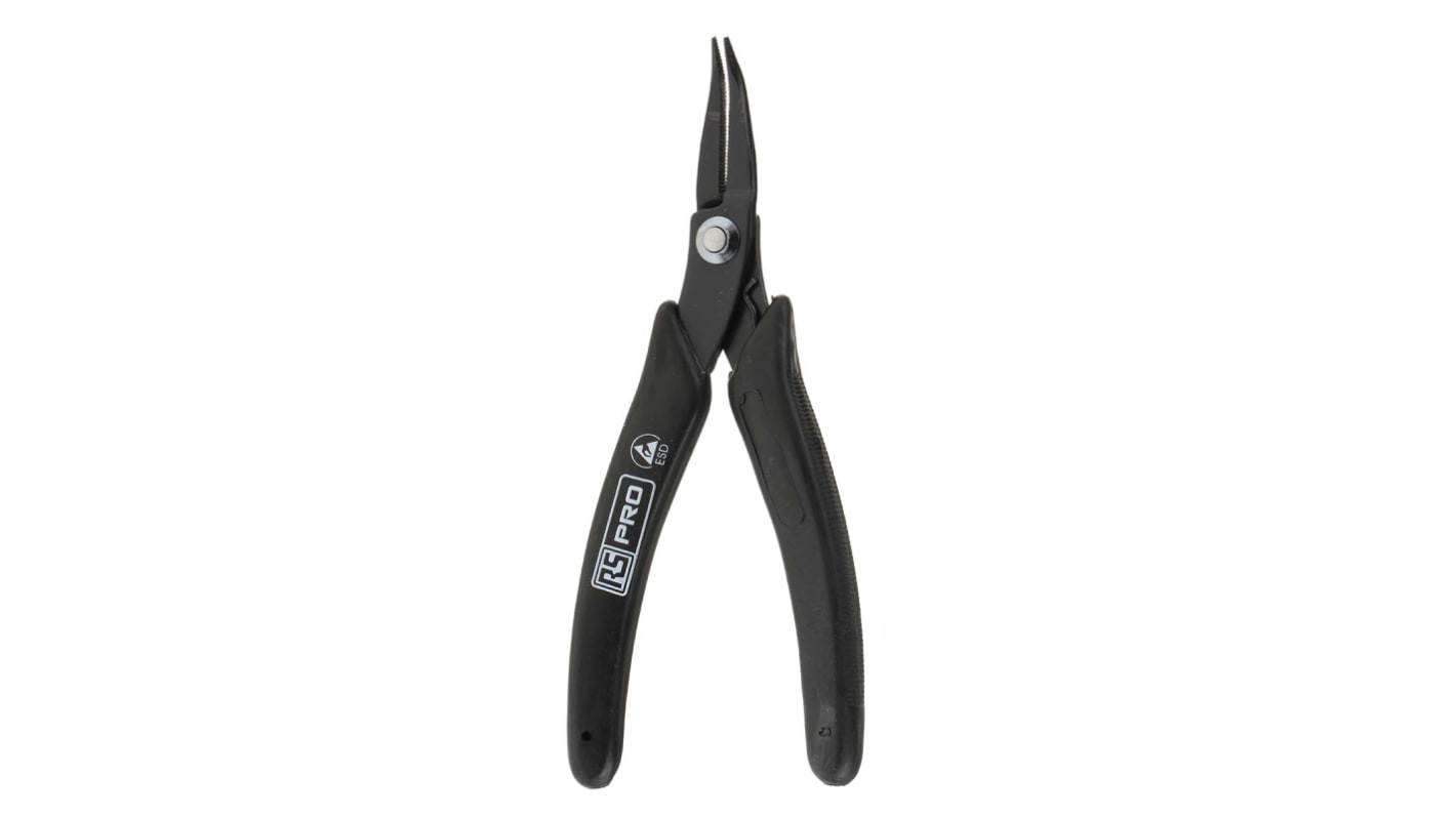 RS PRO Electronics Pliers, Round Nose Pliers, 150 mm Overall, Bent Tip, ESD