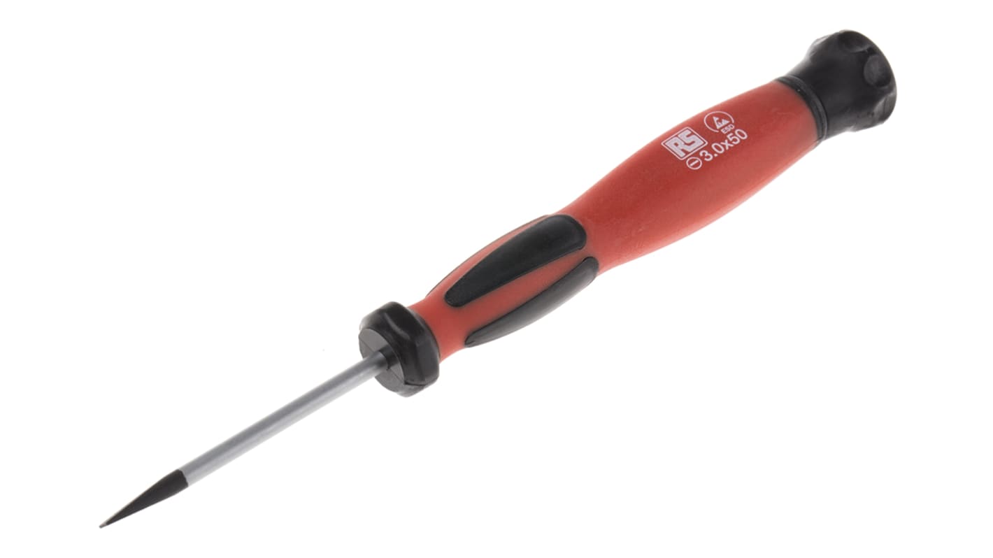 RS PRO Flat  Screwdriver, 3 mm Tip, 50 mm Blade
