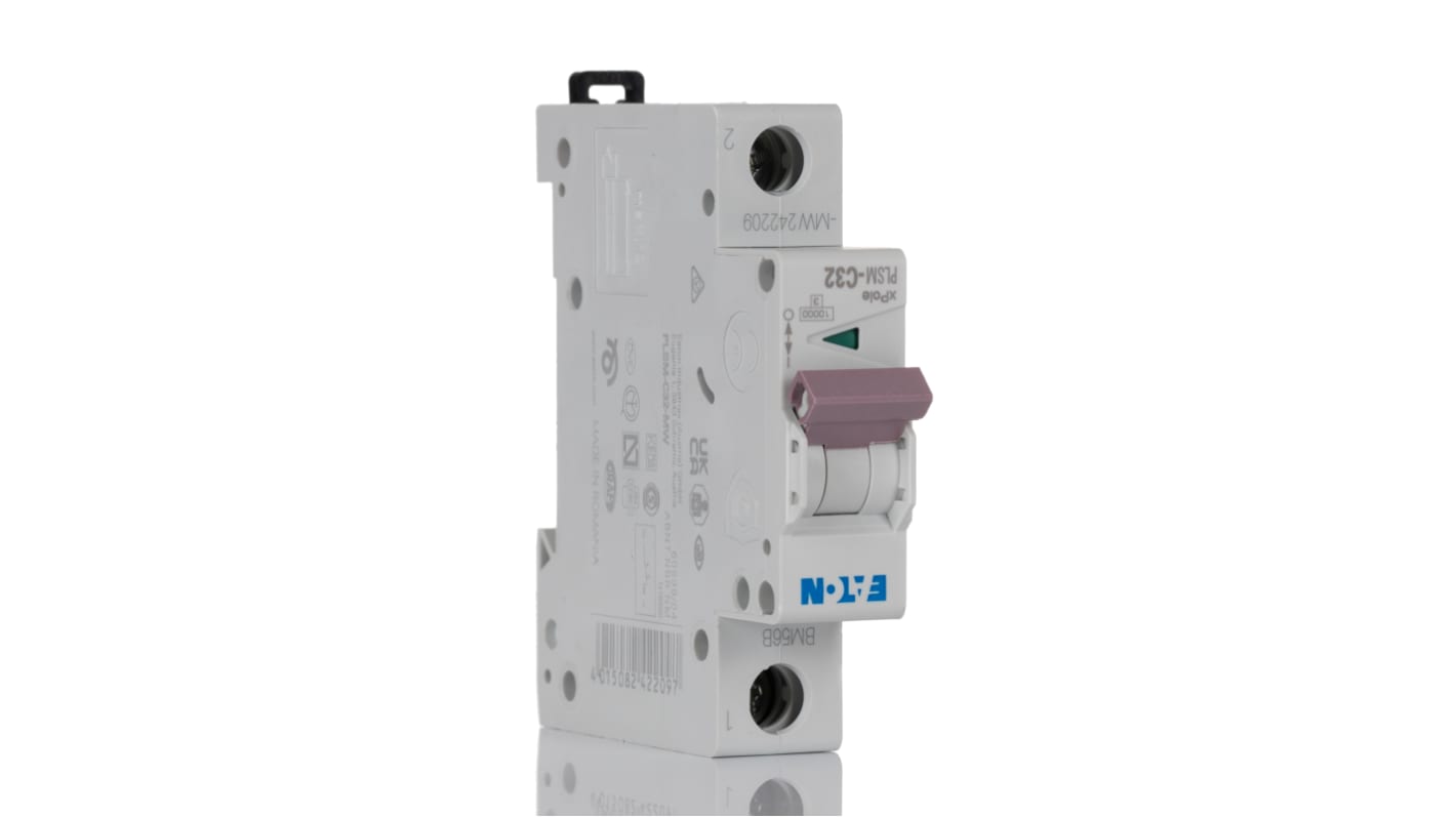 Interruttore magnetotermico Eaton, 1P 32A 10 kA, Tipo C