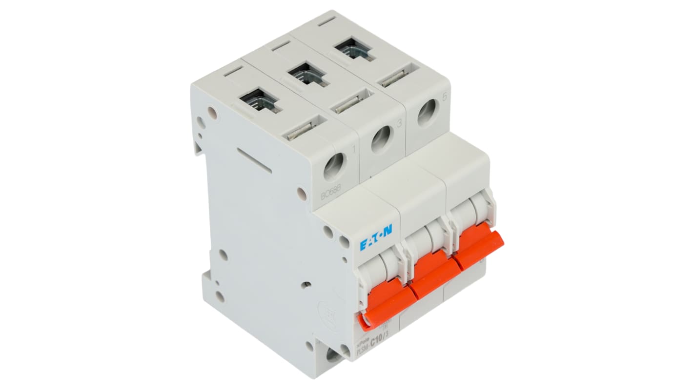 Eaton xPole MCB, 3P, 10A Curve C, 48V DC, 10 kA Breaking Capacity