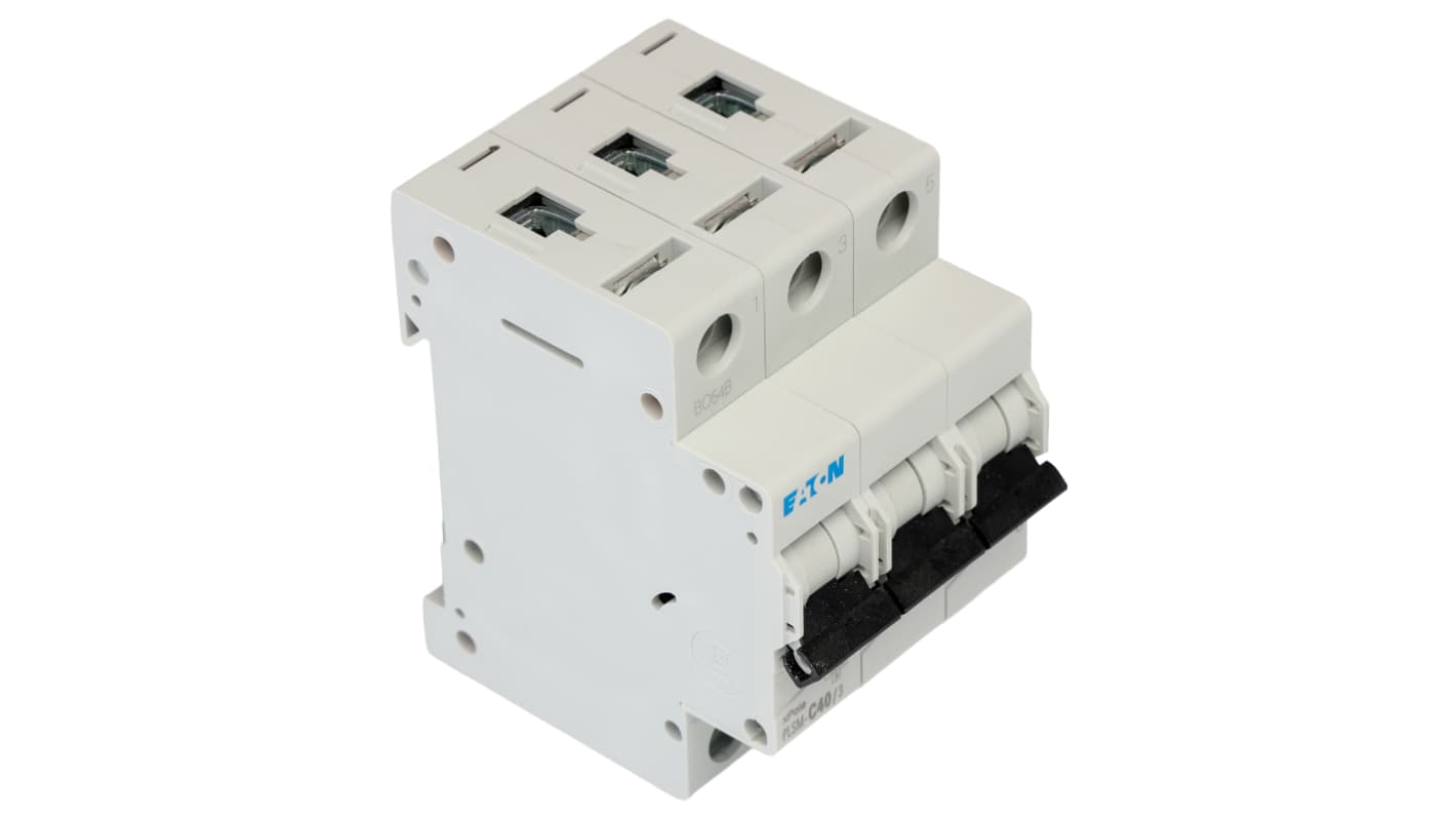 Eaton xPole MCB, 3P, 40A Curve C, 48V DC, 10 kA Breaking Capacity