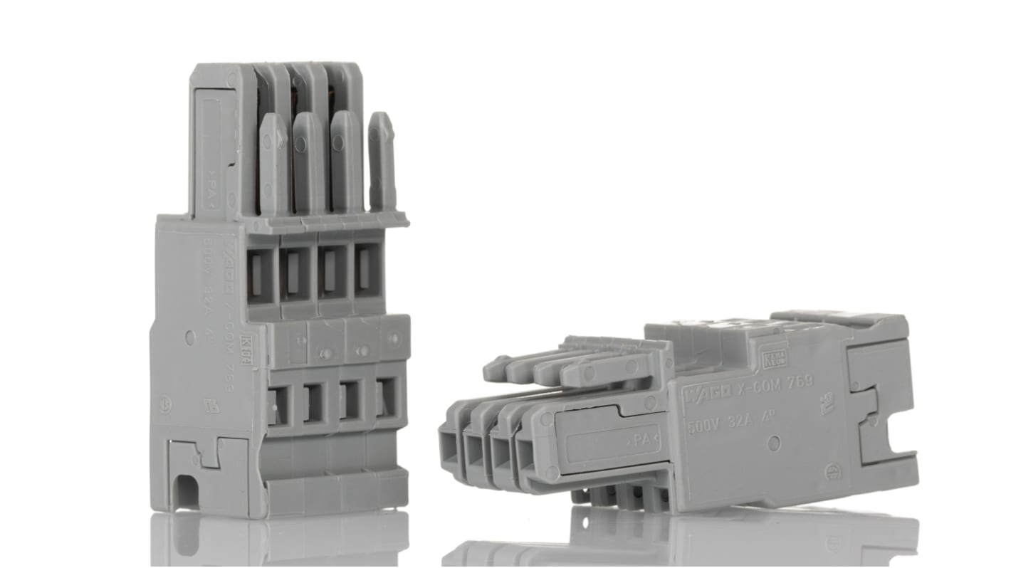 WAGO 769 Series Female Plug, 4 Pole for Use with X-COM System 769 Series, 32A