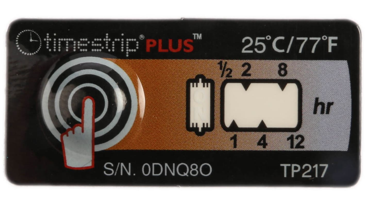 Timestrip Non-Reversible Temperature Label Indicator, 22°C to 25°C