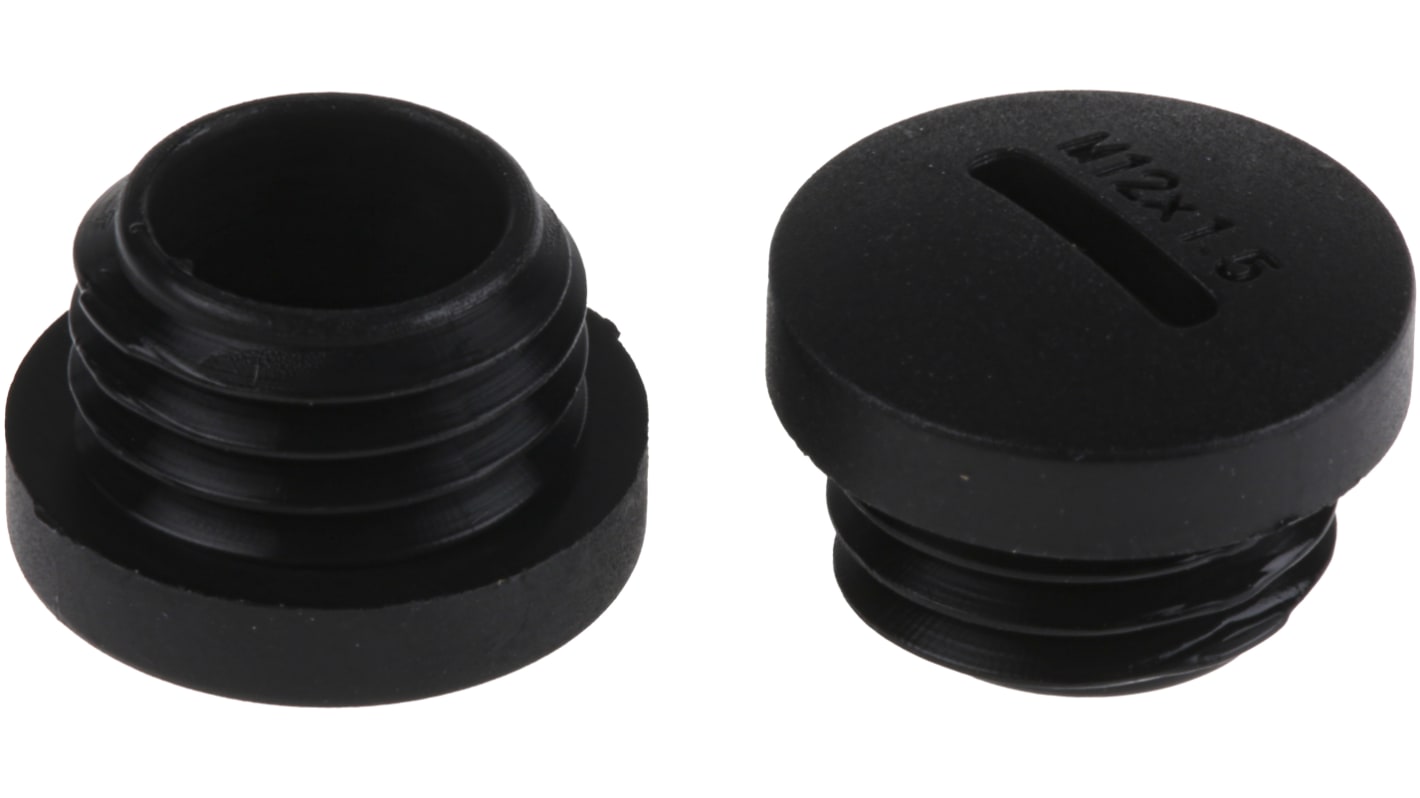 Tappo pressacavo RS PRO in Nylon 66, Nero, filetto M12, Ø 15mm, Ø foro 11.7mm