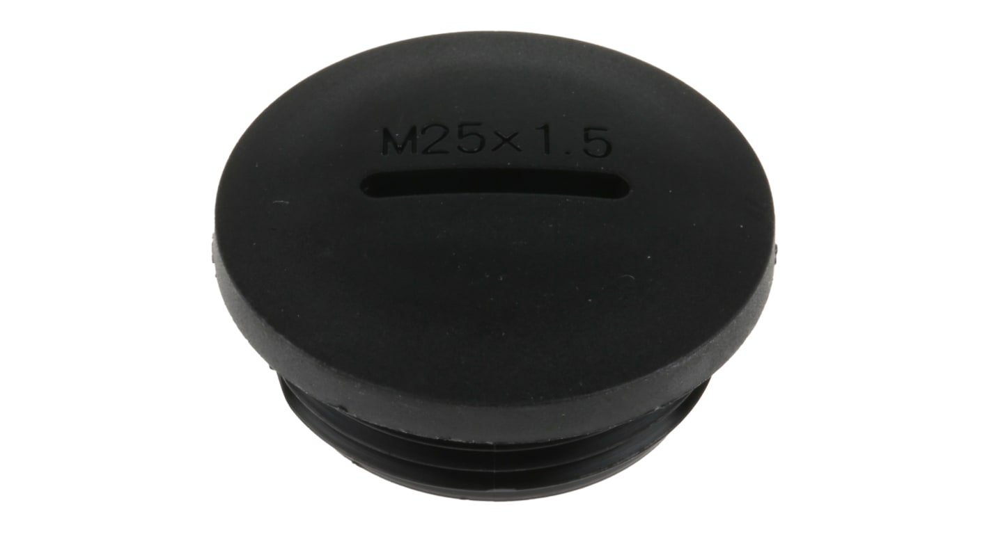 Tappo pressacavo RS PRO in Nylon 66, Nero, filetto M25, Ø 29.7mm, Ø foro 24.7mm
