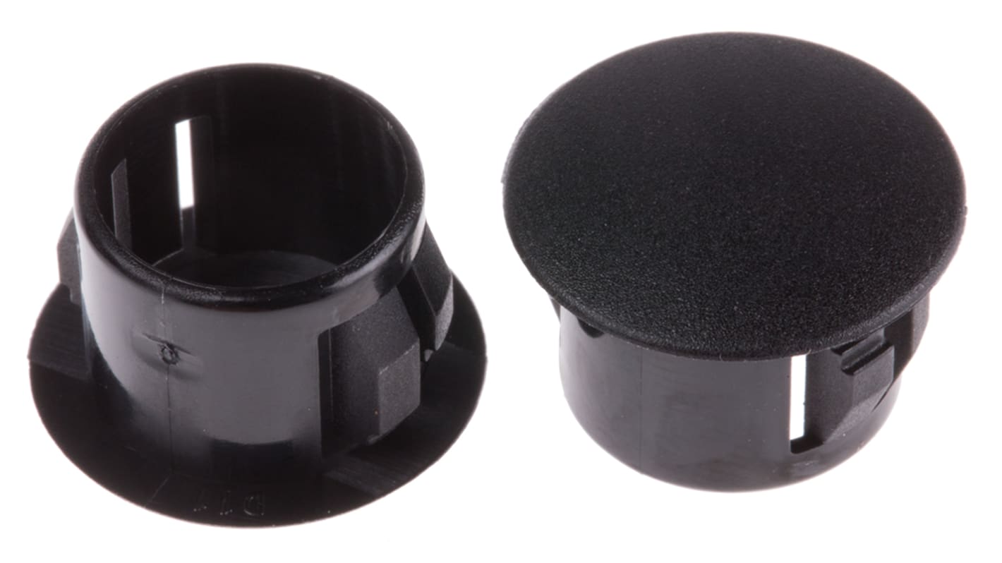 RS PRO Blanking Plug, 12.7mm Hole Diameter, Nylon 66, 16.5mm Diameter, Unthreaded