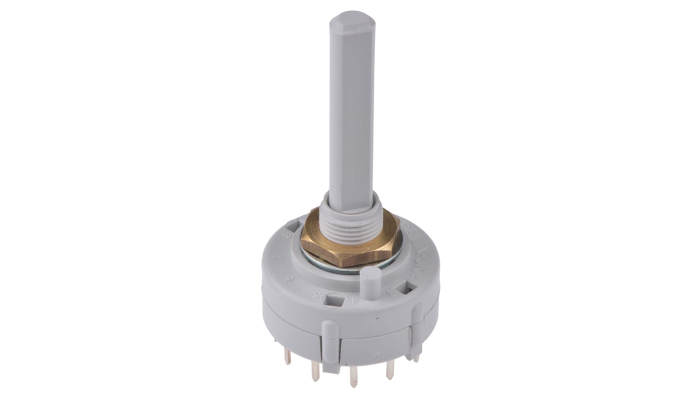 Lorlin, 12 Position SPST Rotary Switch, 150 mA, Solder