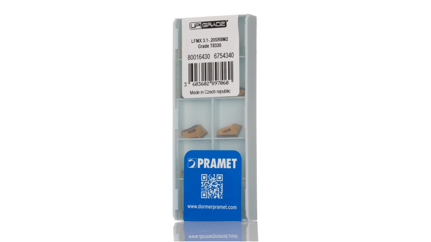 Pramet LFMX Series Lathe Parting Off Insert for Use with XLCFN, 98° Approach, 3.1mm Length