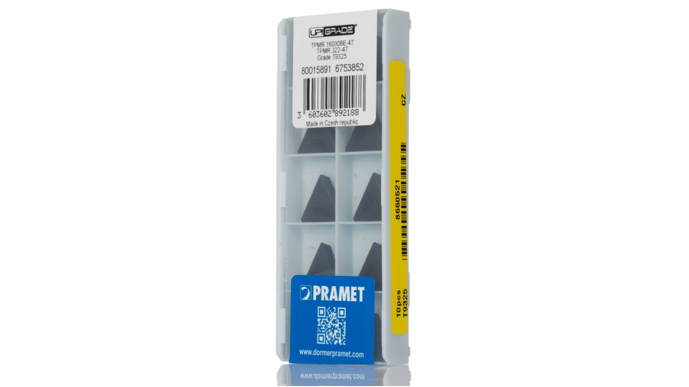Pramet TPMR Series Lathe Insert, 3.18mm Height, 16.5mm Length