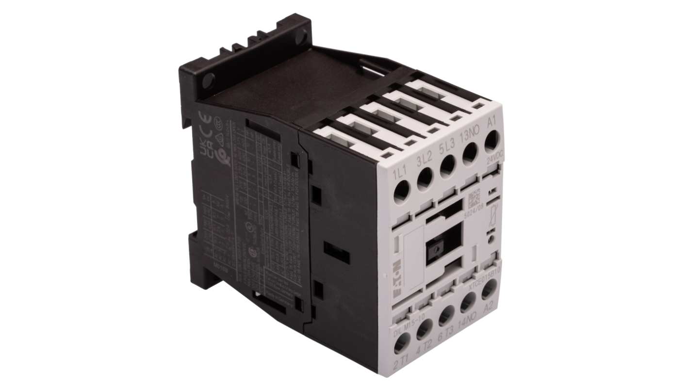 Eaton xStart Contactor, 24 V dc Coil, 3-Pole, 15 A, 7.5 kW, 3NO, 400 V ac