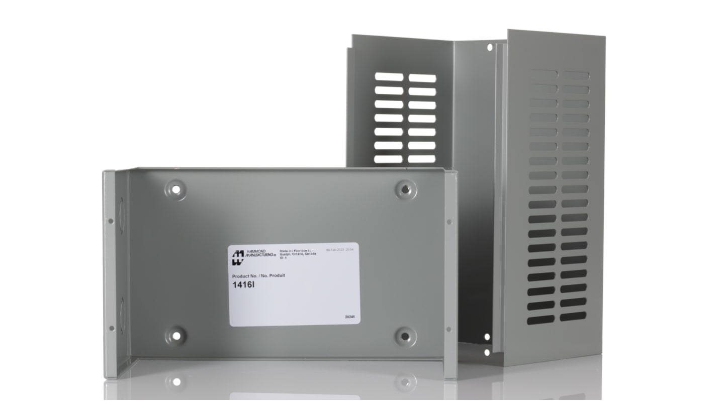 Hammond 1416 Grey Steel Project Box, 254 x 152 x 152mm