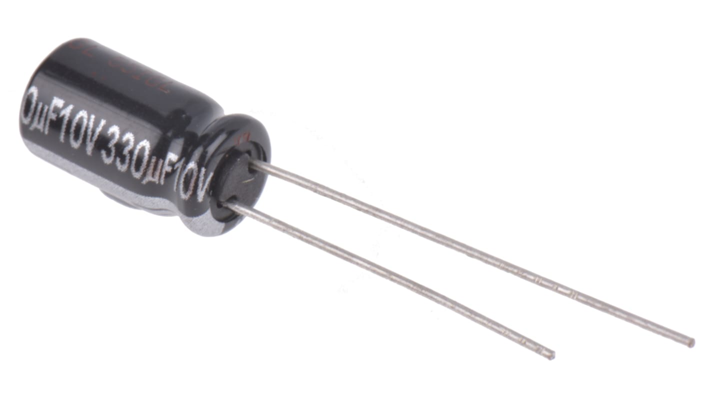 Panasonic 330μF Aluminium Electrolytic Capacitor 10V dc, Radial, Through Hole - ECA1AHG331