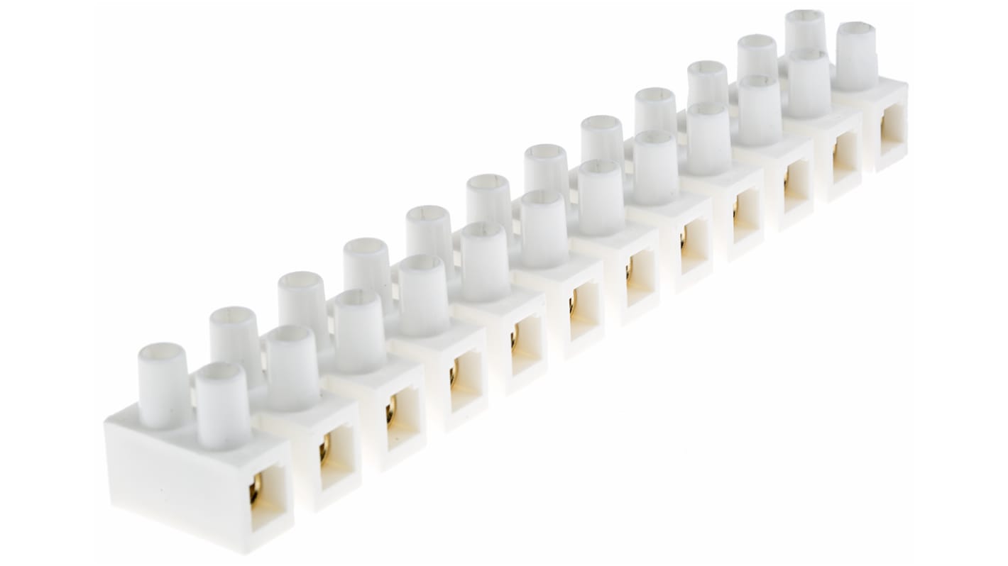 RS PRO Non-Fused Terminal Block, 12-Way, 25 mm² Wire, Screw Termination