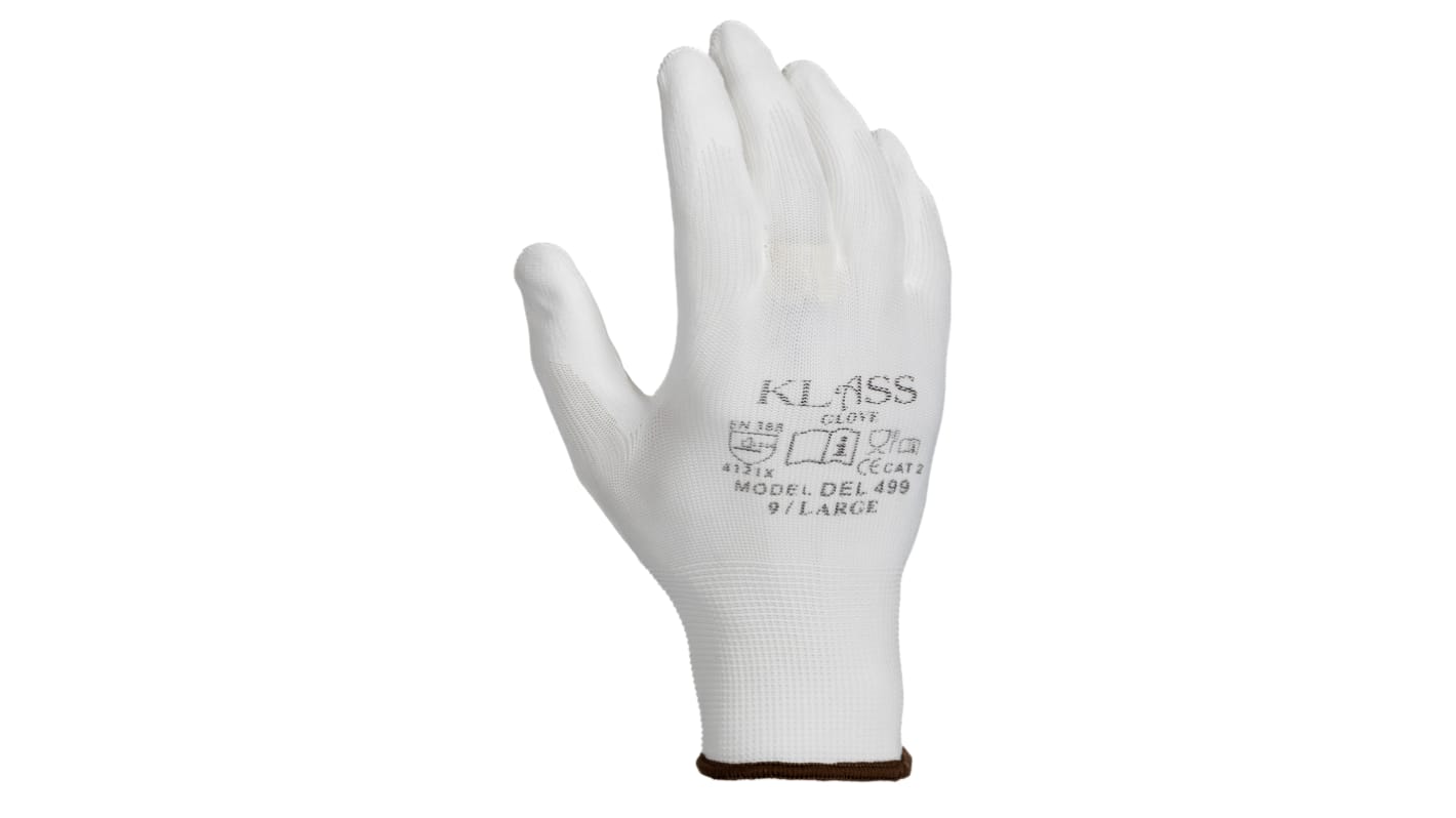 Guanti da lavoro RS PRO, Tg. 9, L, in Poliestere, col. Bianco