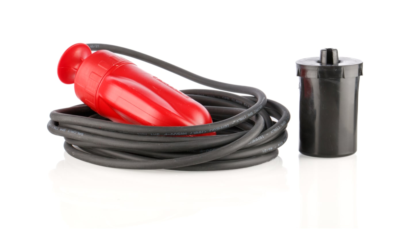 Sensata Cynergy3 MS Series Cable Mount Polypropylene Float Switch, Float, 5m Cable, NO/NC, 250V ac Max, 110V dc Max