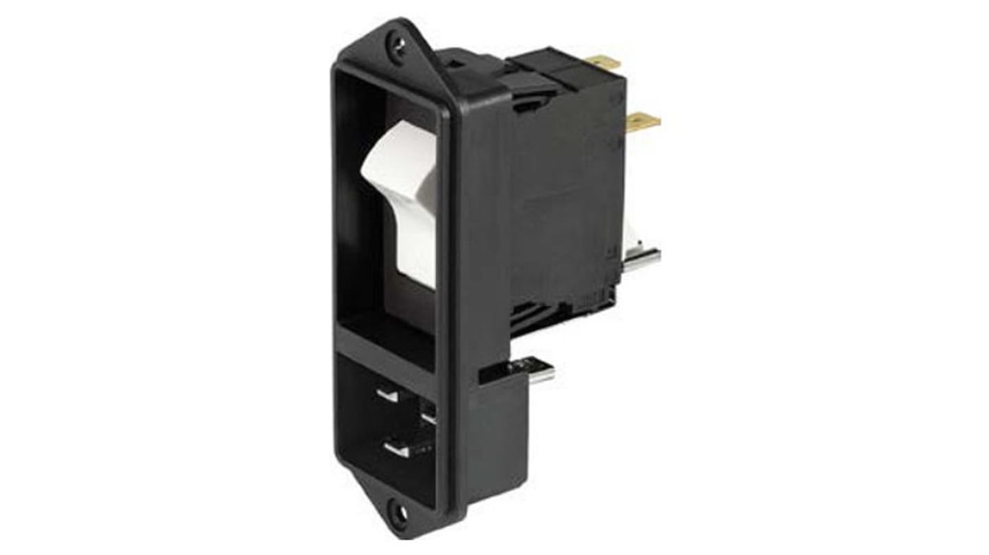 Schurter C20 Panel Mount IEC Connector Male, 20A, 125 V, 250 V