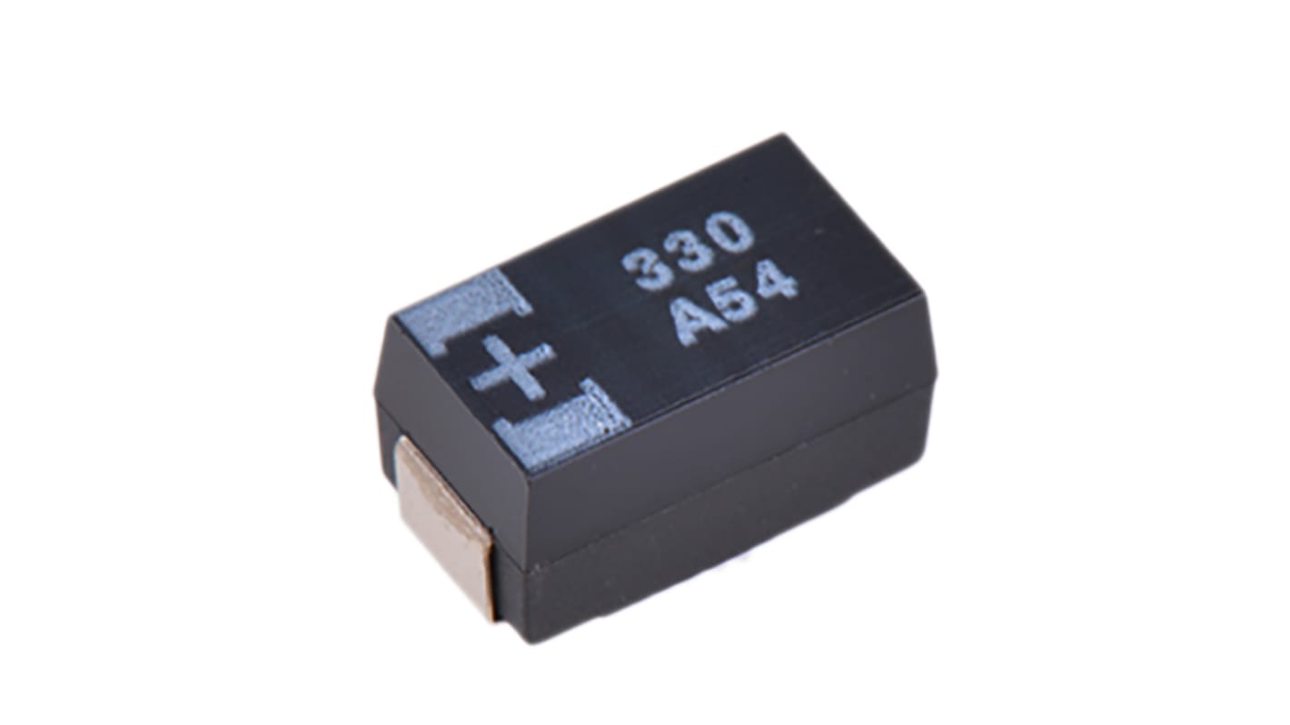 Panasonic 330μF Polymer Tantalum Capacitor 10V dc, POSCAP TH Series