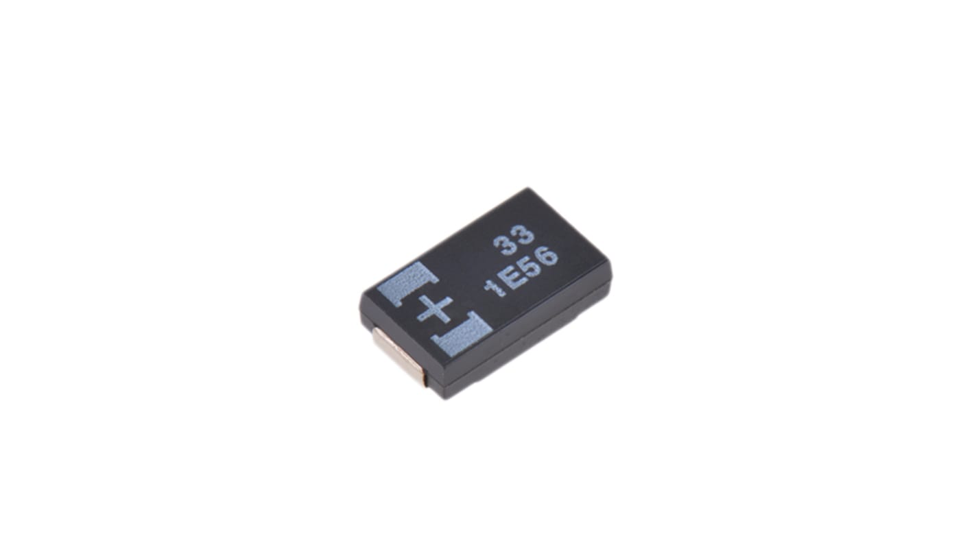 Condensatore polimerico Panasonic POSCAP TQC, 33μF, 25V cc, SMD