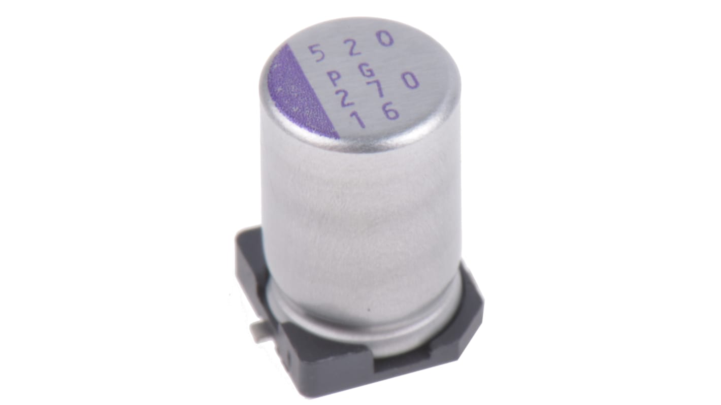 Panasonic 270μF Surface Mount Polymer Capacitor, 16V dc