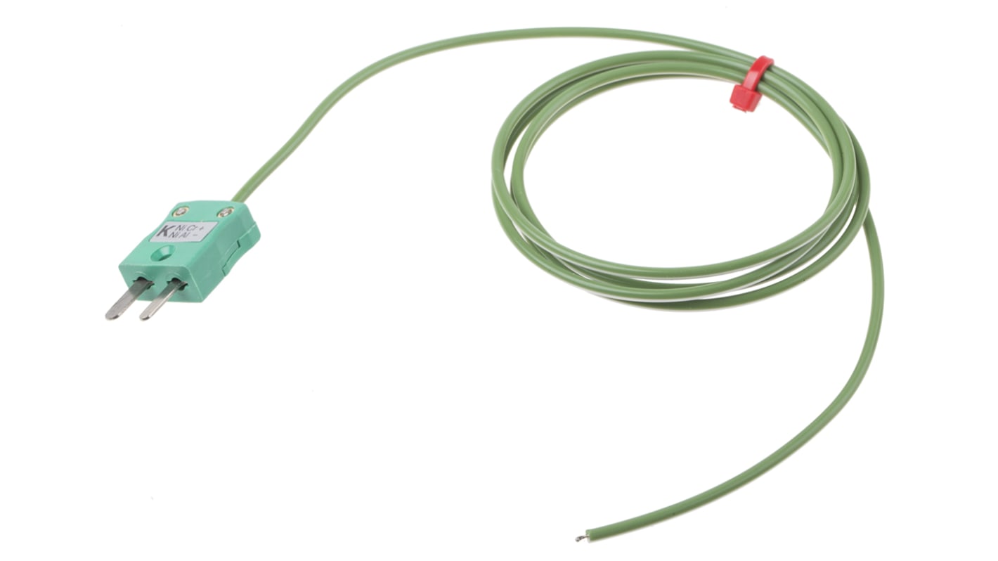 RS PRO Type K Exposed Junction Thermocouple 1m Length, 1/0.376mm Diameter → +250°C