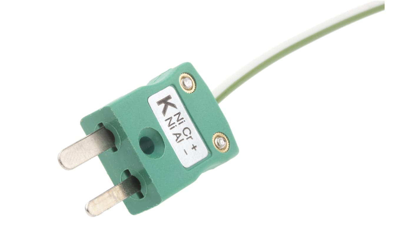 RS PRO Type K Exposed Junction Thermocouple 2m Length, 1/0.376mm Diameter → +250°C