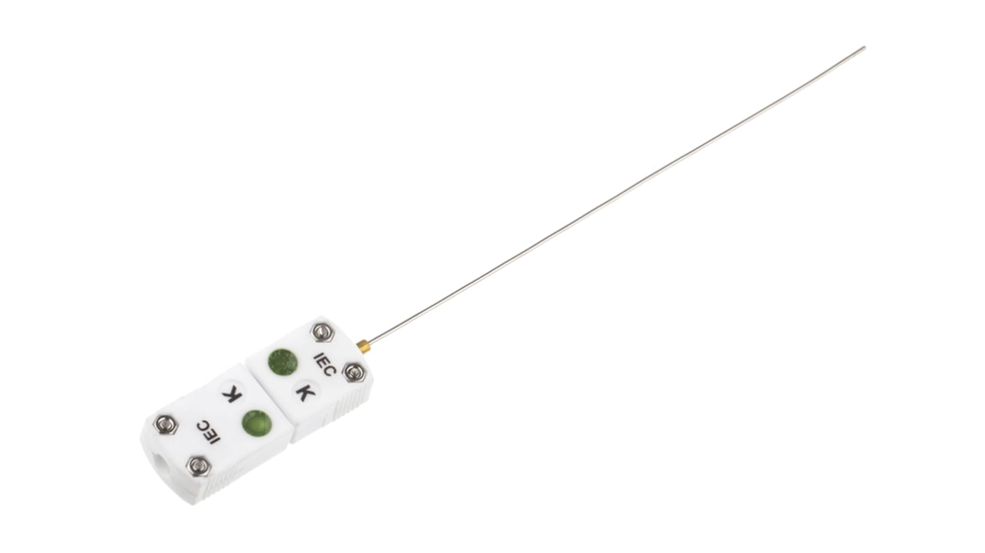 RS PRO Type K Mineral Insulated Thermocouple 150mm Length, 1mm Diameter → +750°C