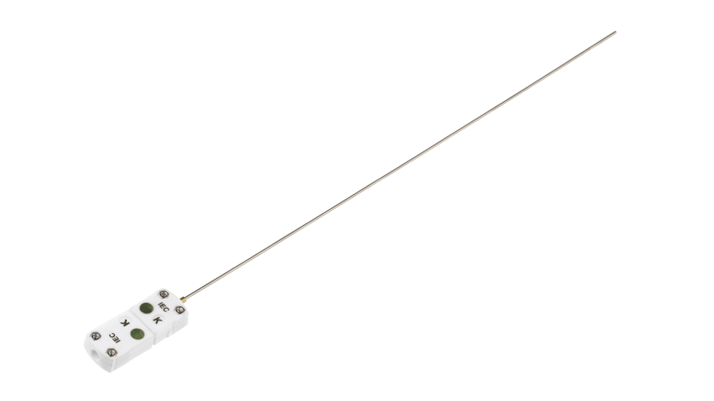 RS PRO Type K Mineral Insulated Thermocouple 300mm Length, 1.5mm Diameter → +1100°C