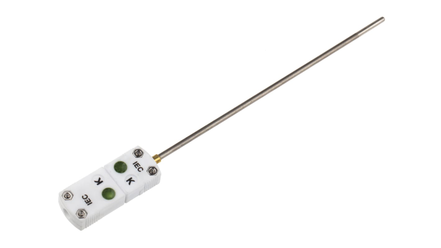 RS PRO SYSCAL Type K Mineral Insulated Thermocouple 150mm Length, 3mm Diameter → +1100°C