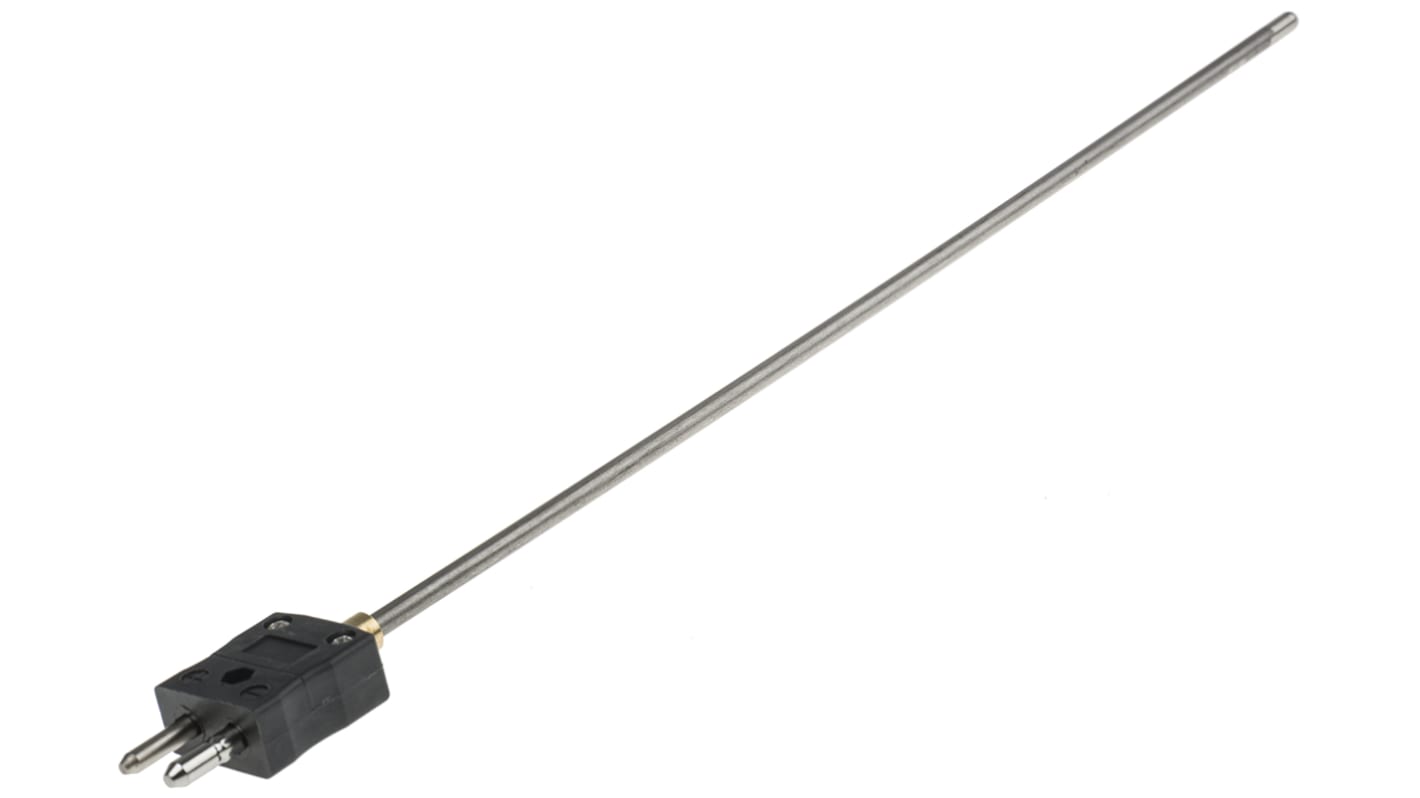 Termopar tipo J RS PRO, Ø sonda 4.5mm x 300mm, temp. máx +1100°C, conexión Conector macho estándar