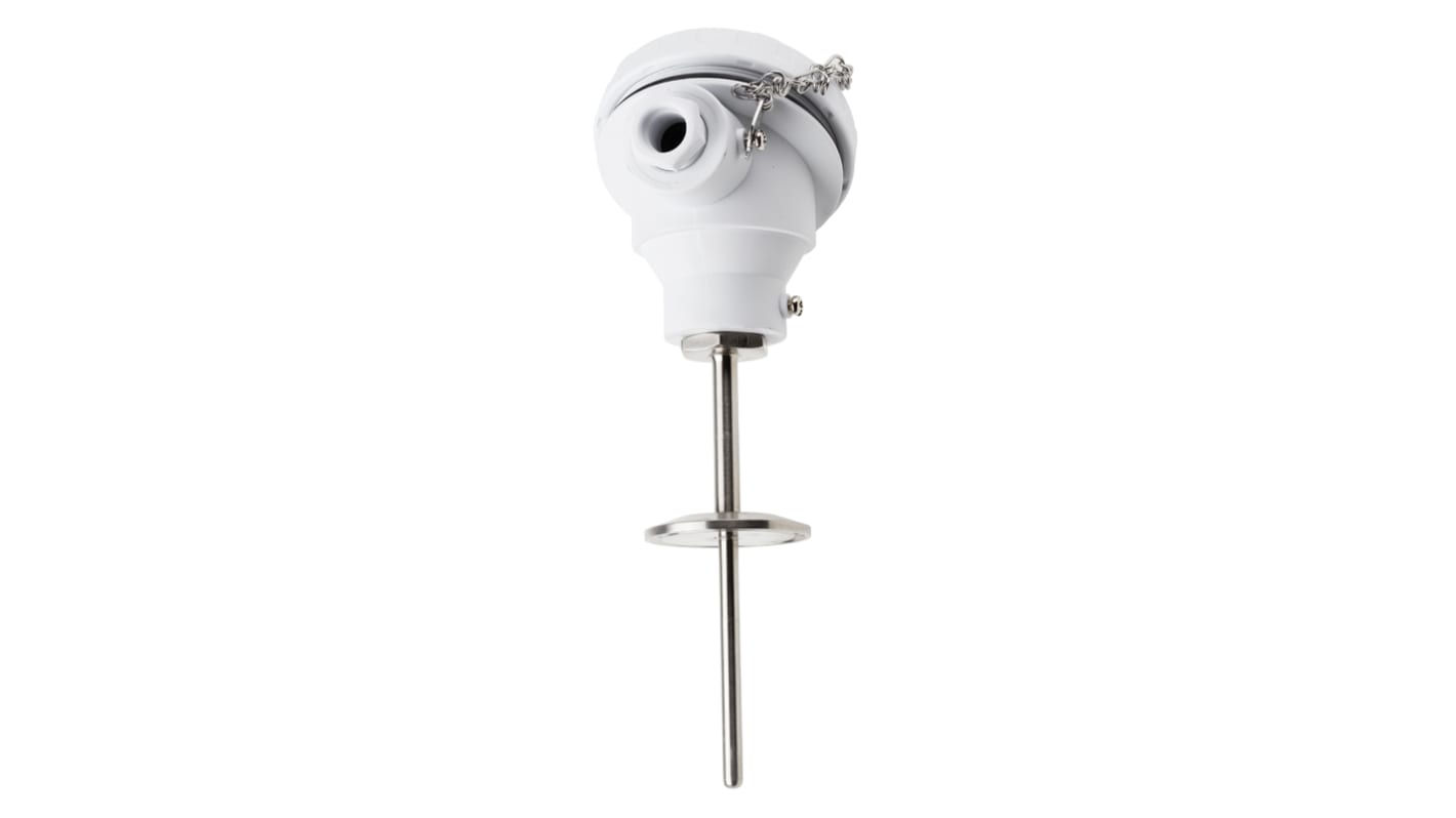 Sensor RTD PT100 RS PRO de 4 hilos, sonda: Ø 6mm, long. 75mm, temp. -50°C → +150°C