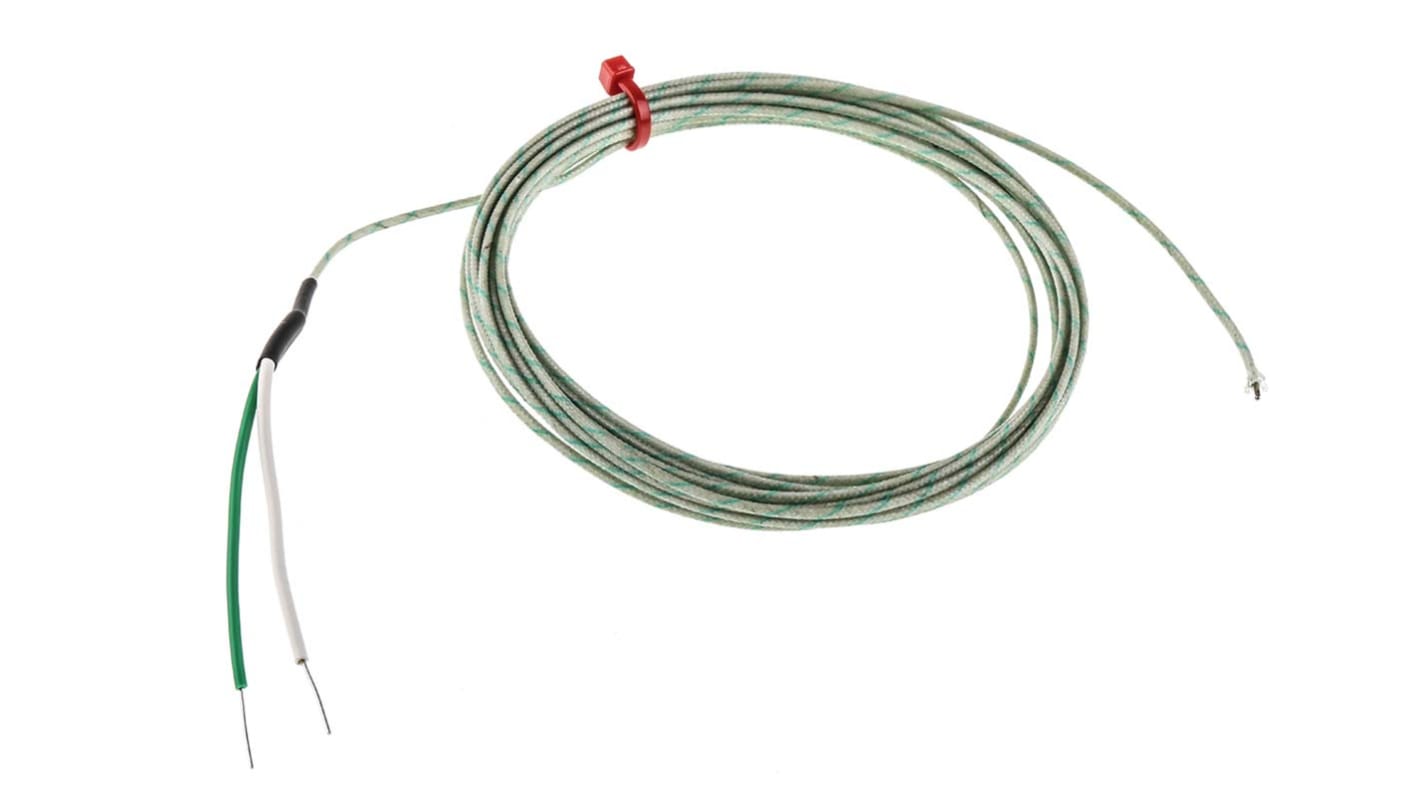 RS PRO Type K Exposed Junction Thermocouple 5m Length, 1/0.508mm Diameter → +350°C