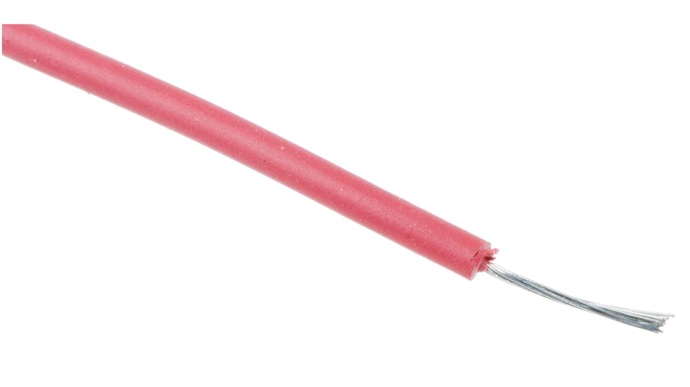 RS PRO Red 0.2 mm² Hook Up Wire, 24 AWG, 11/0.16 mm, 100m, XLPE Insulation