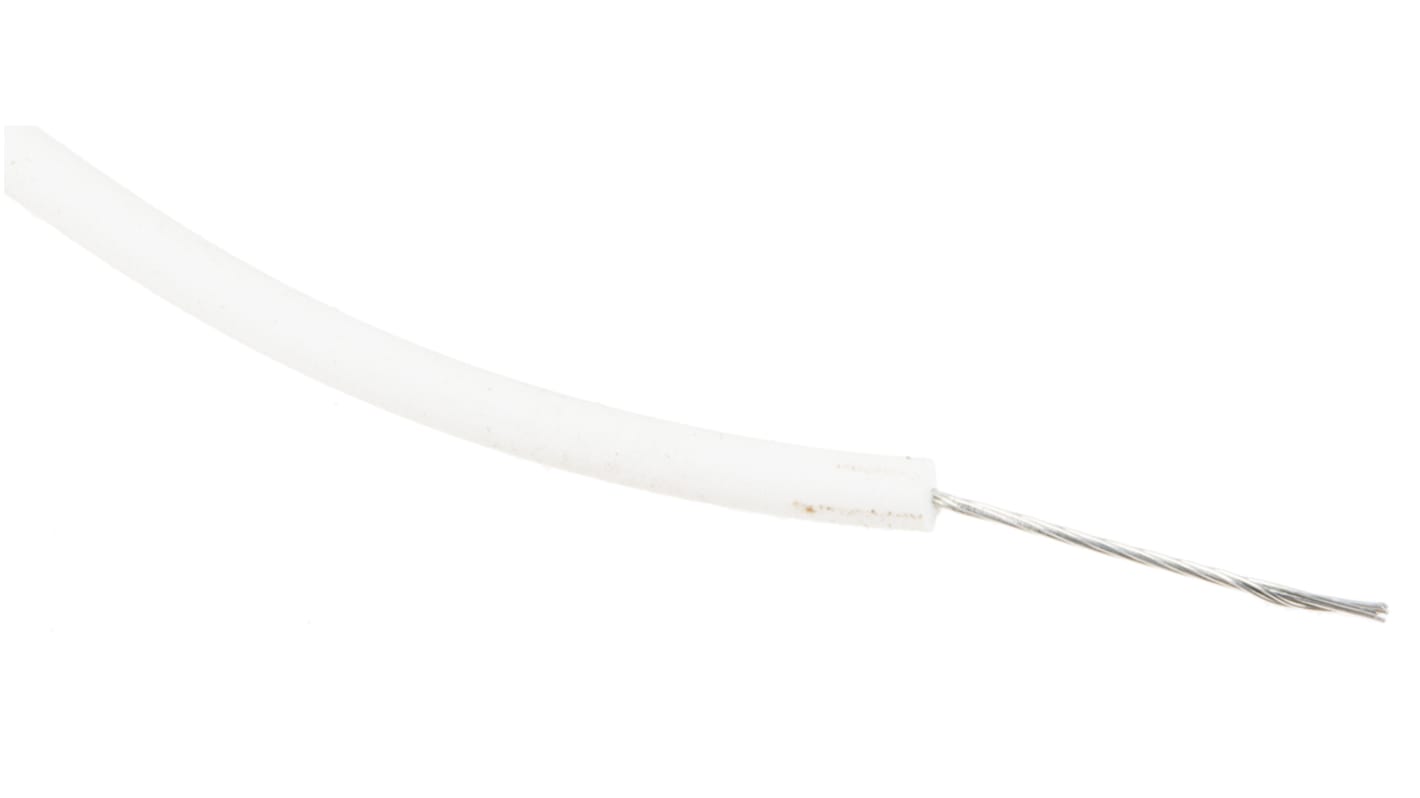 RS PRO White 0.2 mm² Hook Up Wire, 24 AWG, 11/0.16 mm, 100m, XLPE Insulation