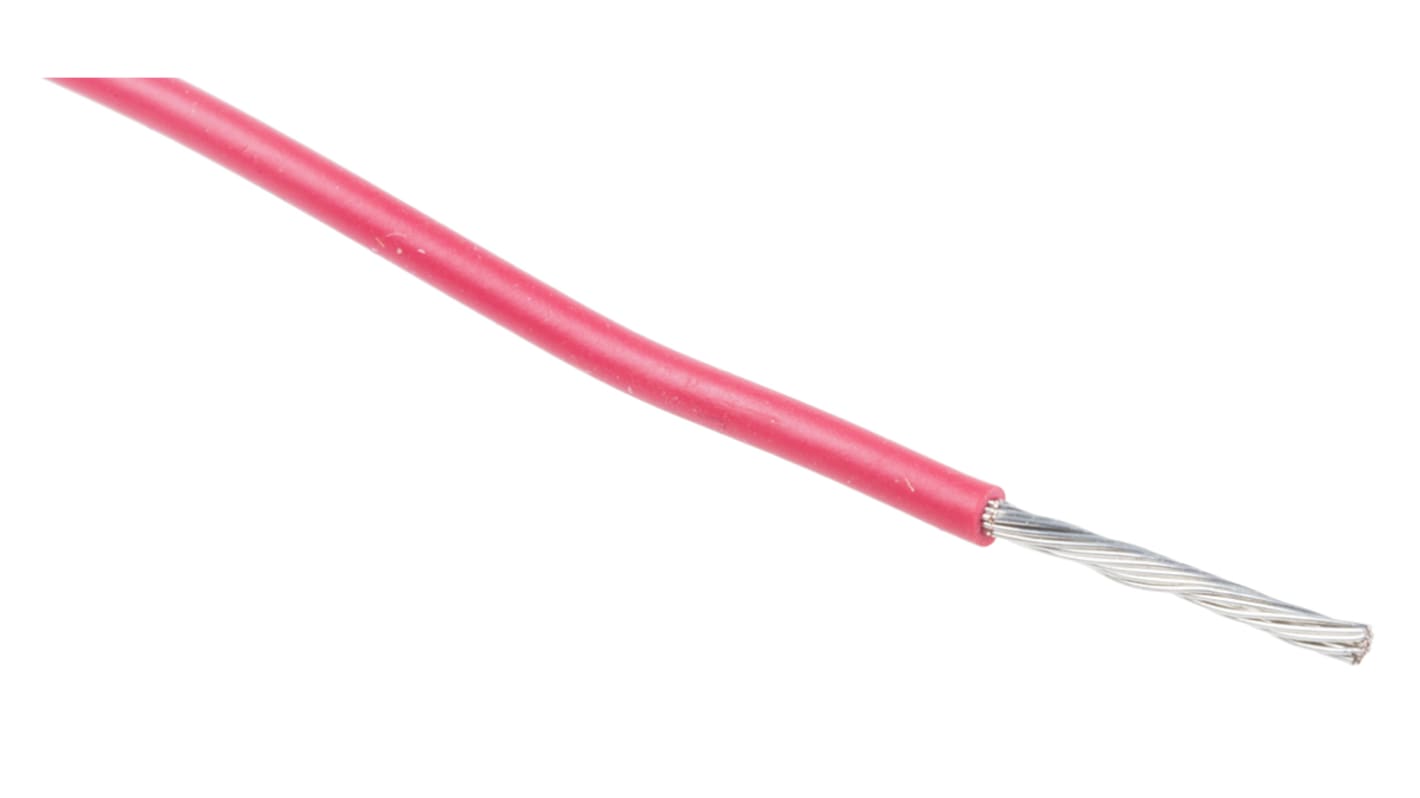 RS PRO Red 0.33mm² Hook Up Wire, 22 AWG, 7/0.12 mm, 100m, MPPE Insulation