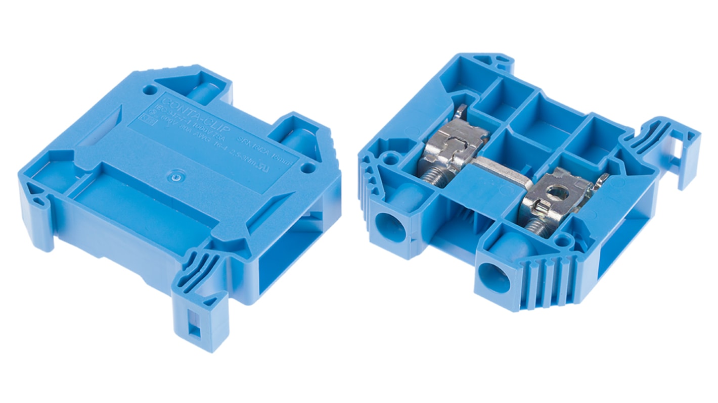 RS PRO Blue, Single-Level, Screw Termination